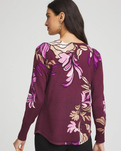 Ella V-Neck Artisanal Pullover Sweater - Chico's