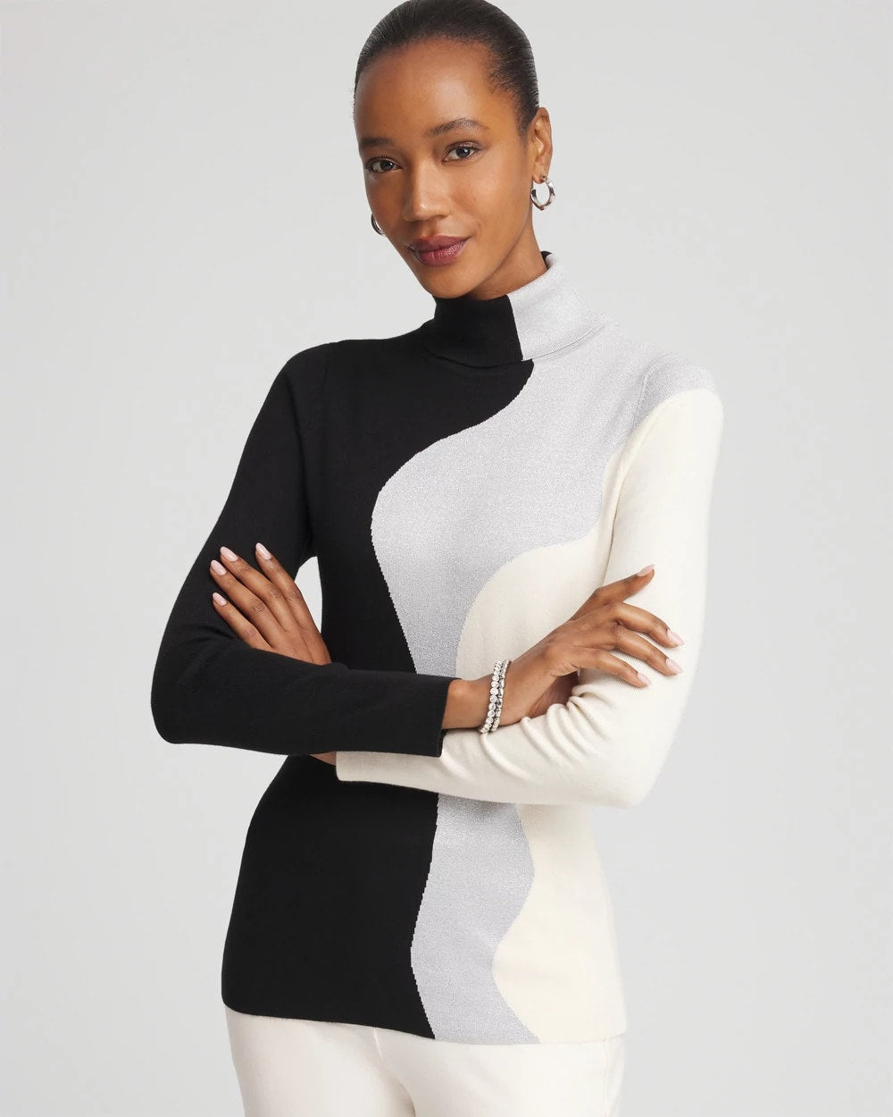 Ella Turtleneck Intarsia Sweater - Chico's