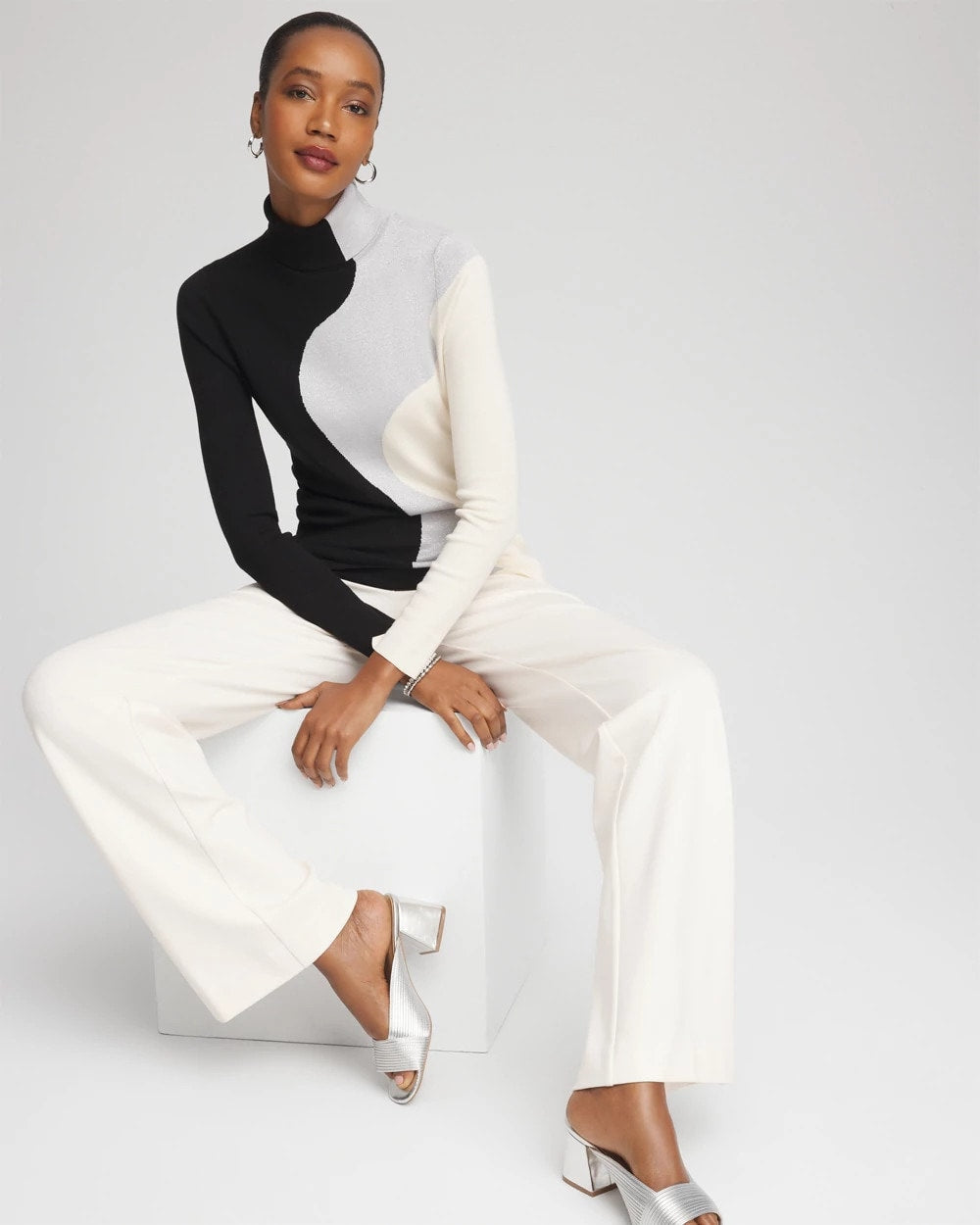 Ella Turtleneck Intarsia Sweater - Chico's