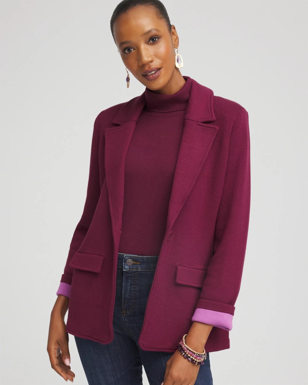 Single-Breasted Sweater Blazer - Chico's