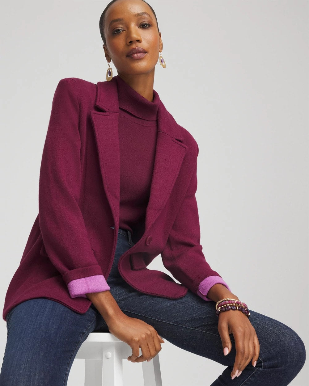 Single-Breasted Sweater Blazer - Chico's