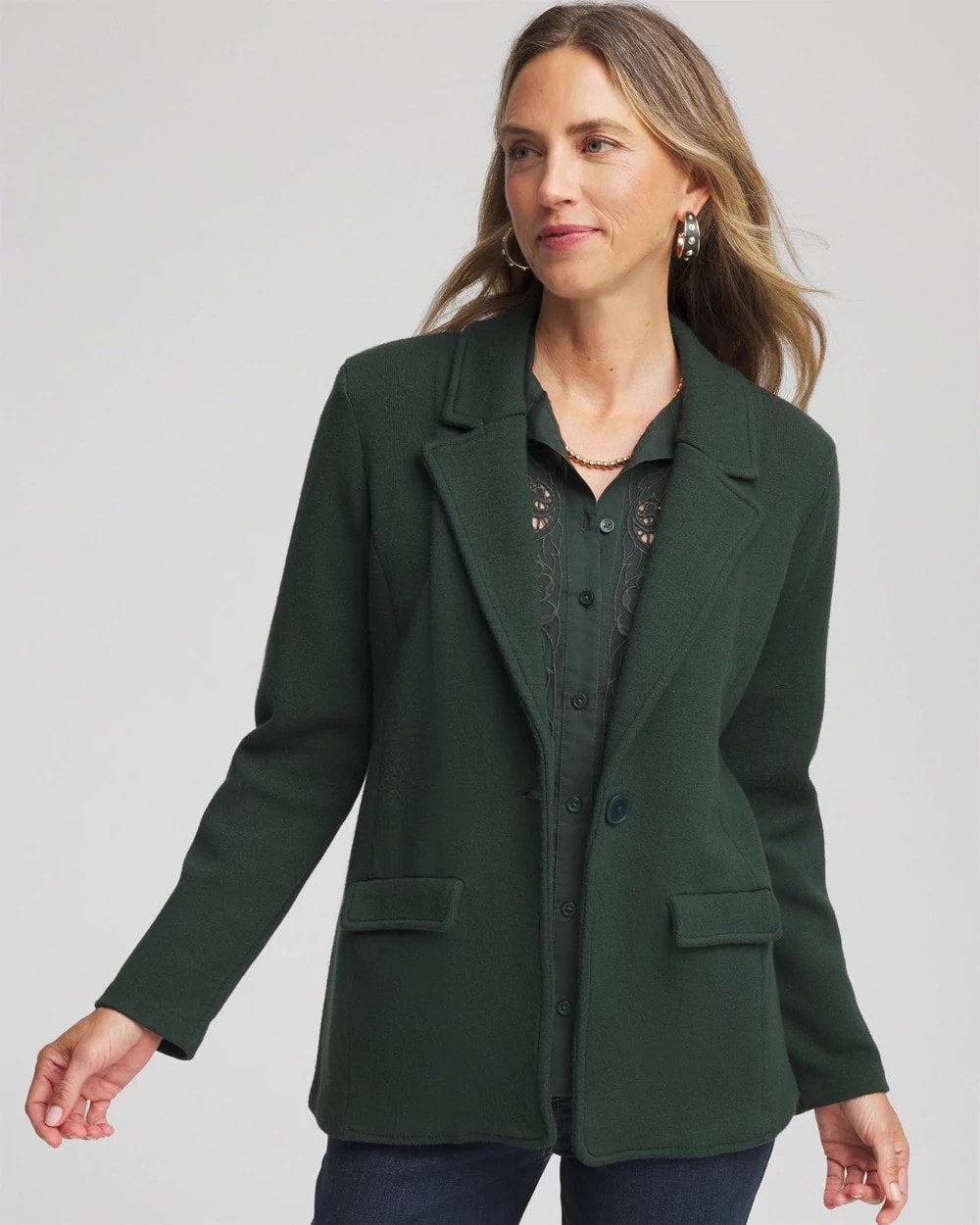 Single-Breasted Sweater Blazer - Chico's