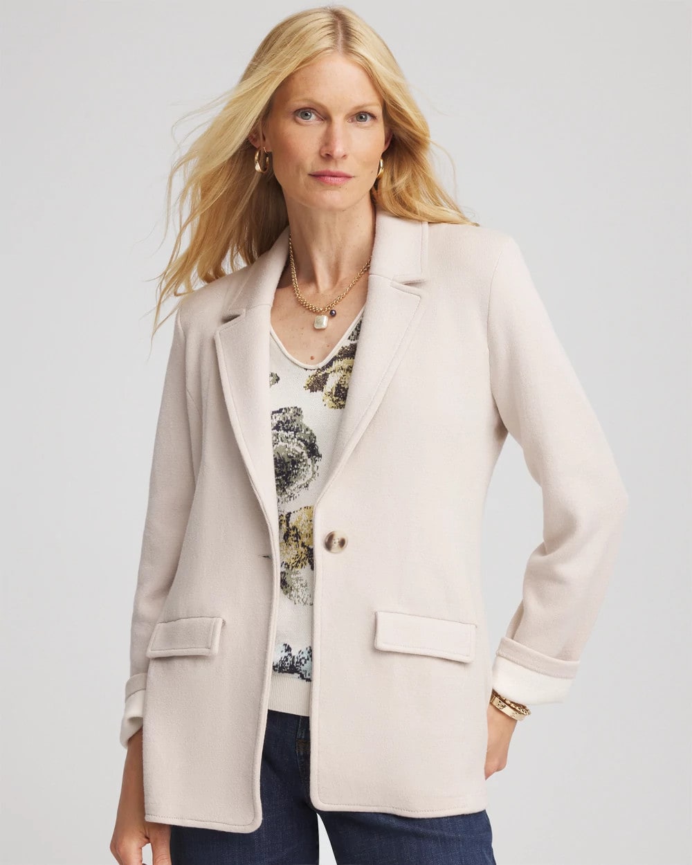 Single-Breasted Sweater Blazer - Chico's