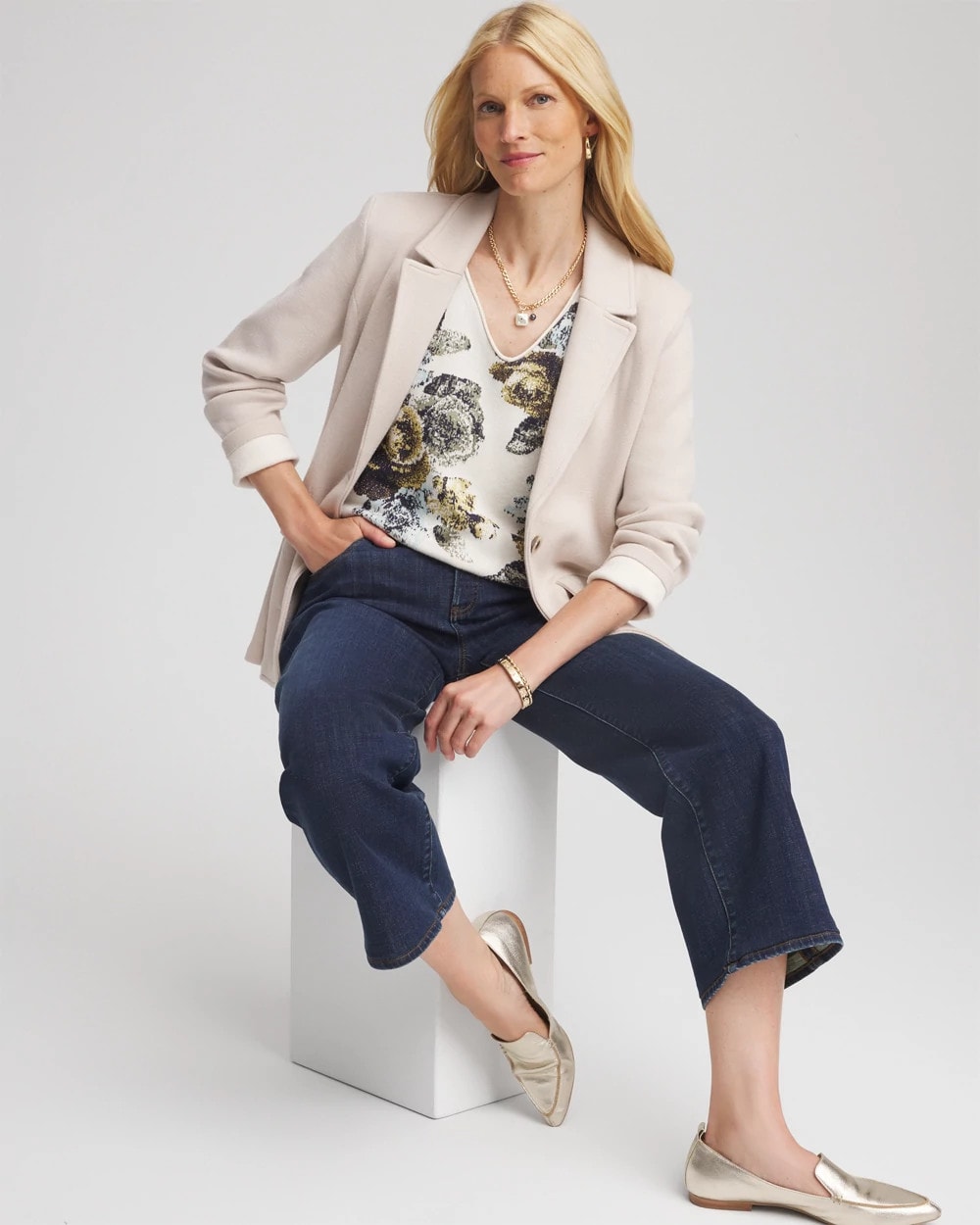 Single-Breasted Sweater Blazer - Chico's
