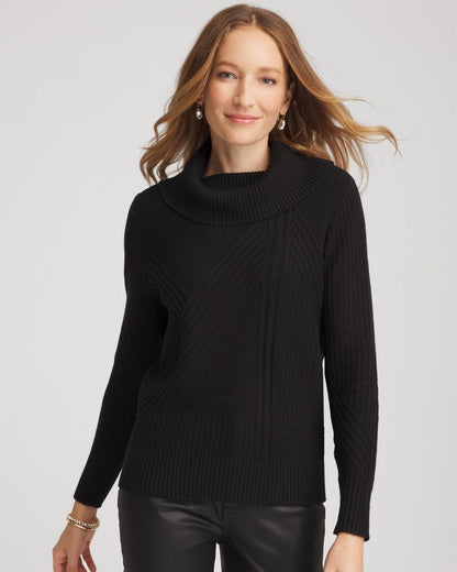 Ribbed Cowlneck Sweater - Chico's