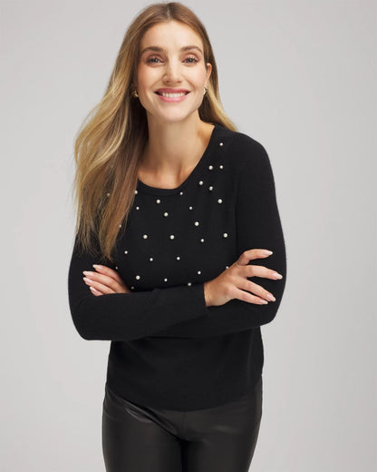 Embellished Cashmere Pullover Sweater - Chico's