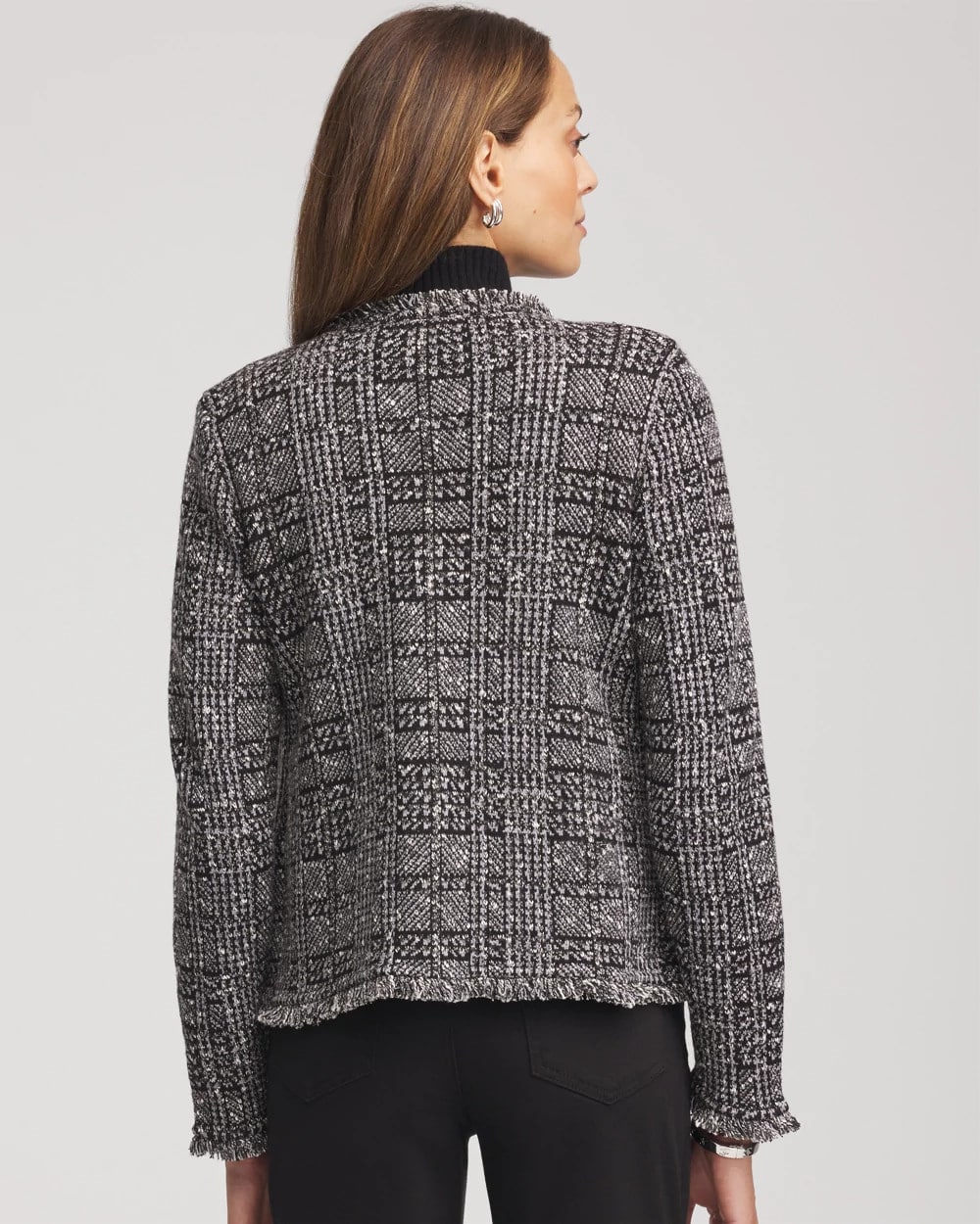 Embroidered Metallic Tweed Cardigan - Chico's