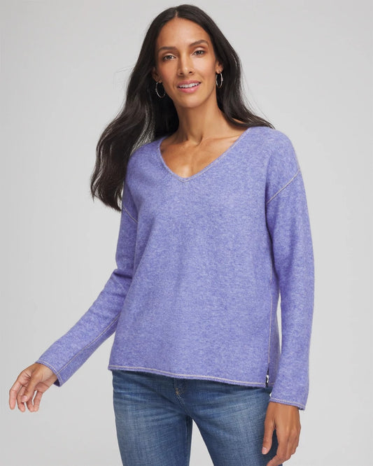 Contrast Stitch Detail Pullover - Chico's