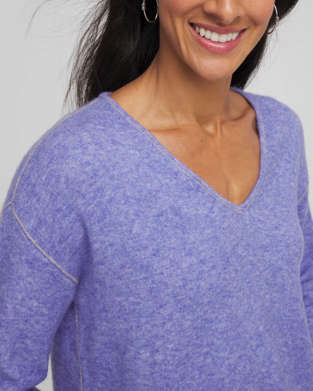 Contrast Stitch Detail Pullover - Chico's
