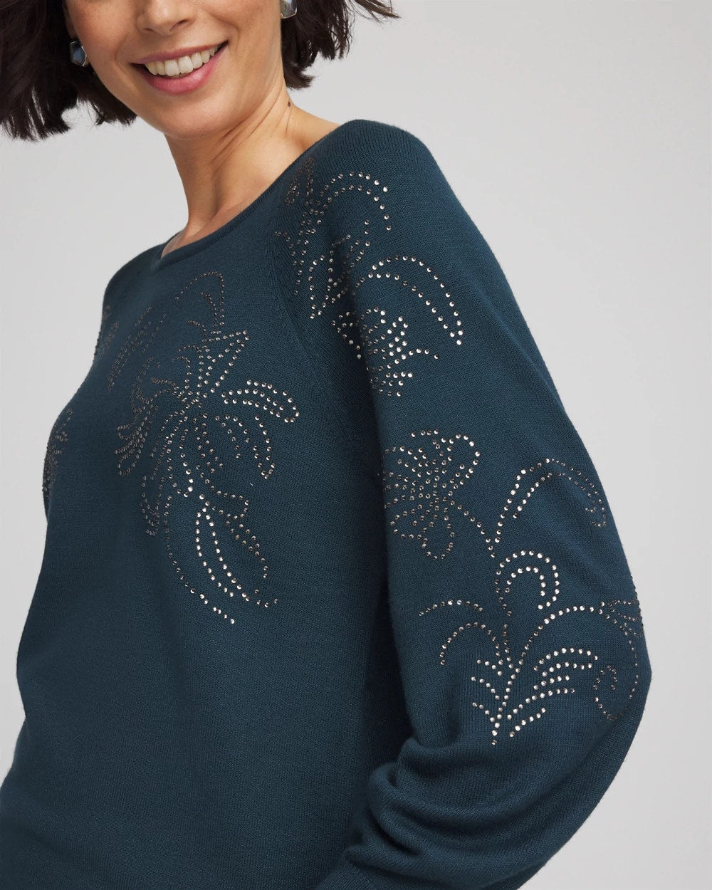 Heatset Embroidered Pullover - Chico's