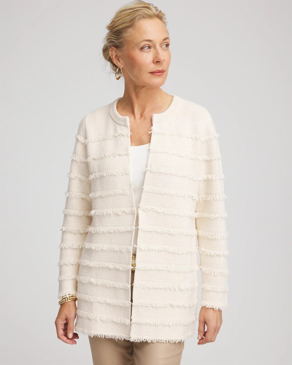 Fringe Ottoman Knit Cardigan - Chico's