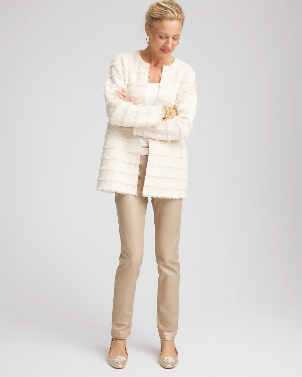 Fringe Ottoman Knit Cardigan - Chico's