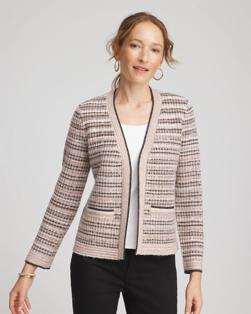 Sunset Abstract Sweater Jacket - Chico's
