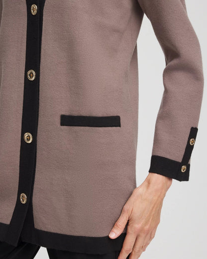 Travelers™ Tipped Button-Down Cardigan - Chico's