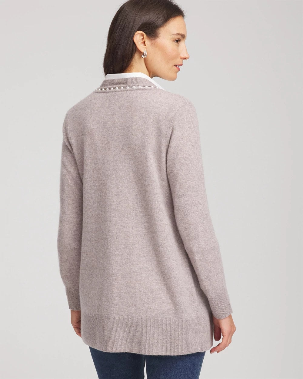 Cashmere Pearl-Trim Cardigan - Chico's