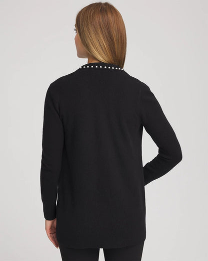 Cashmere Pearl-Trim Cardigan - Chico's