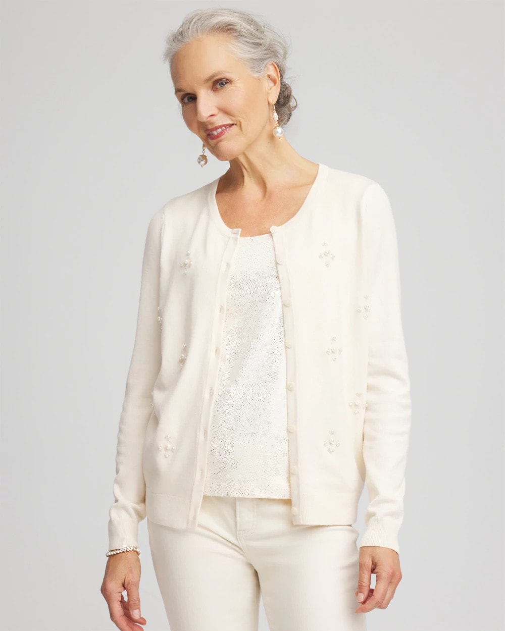 Embellished Crewneck Cardigan - Chico's