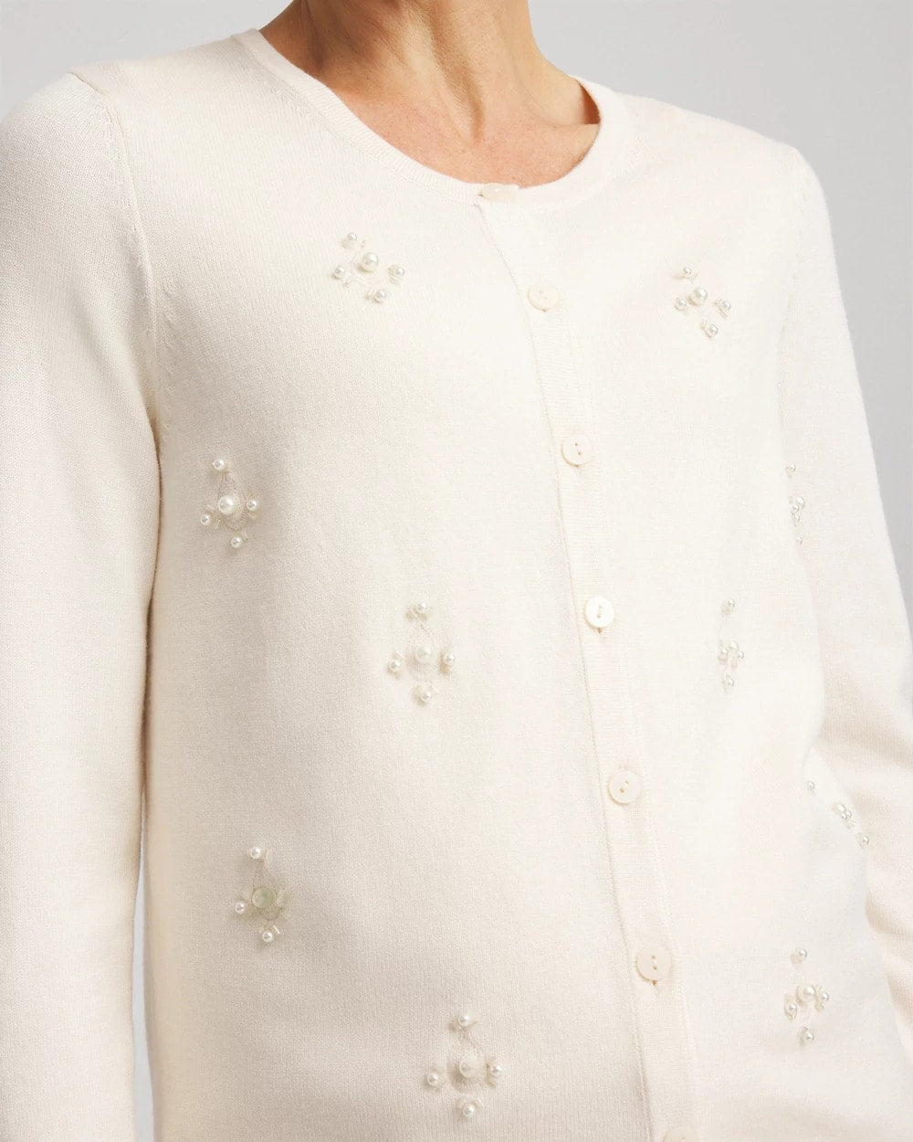 Embellished Crewneck Cardigan - Chico's