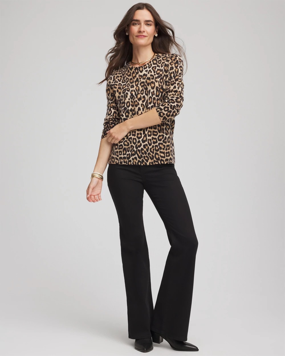 Cashmere Animal Long-Sleeve Pullover Sweater - Chico's