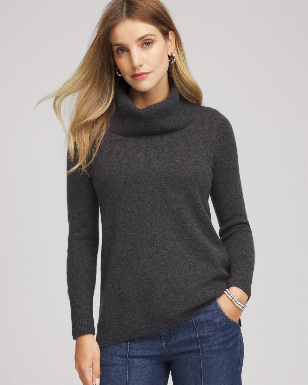 Cowlneck Cashmere Pullover Tunic - Chico's