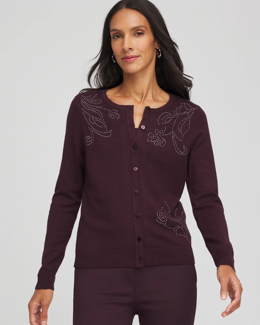 Embellished Crewneck Cardigan - Chico's