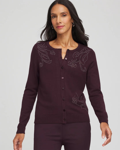 Embellished Crewneck Cardigan - Chico's