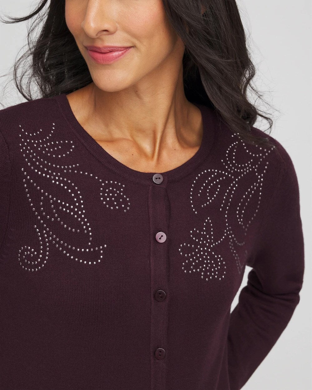 Embellished Crewneck Cardigan - Chico's