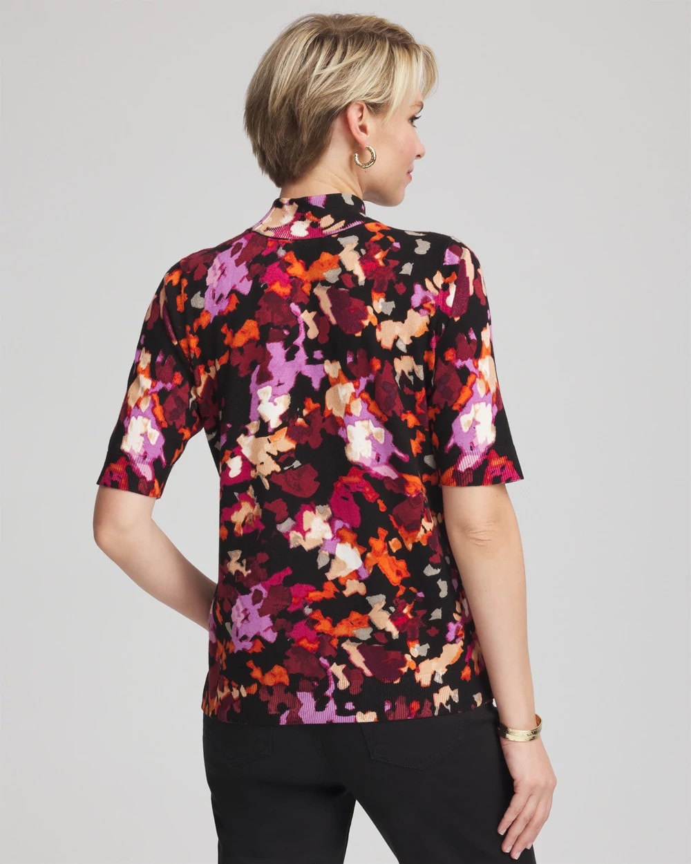 Ella Mockneck Painterly Pullover Sweater - Chico's
