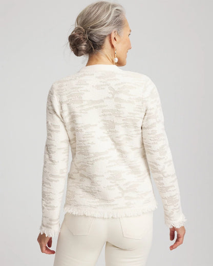 Fringe Textured V-Neck Cardigan - Chico's
