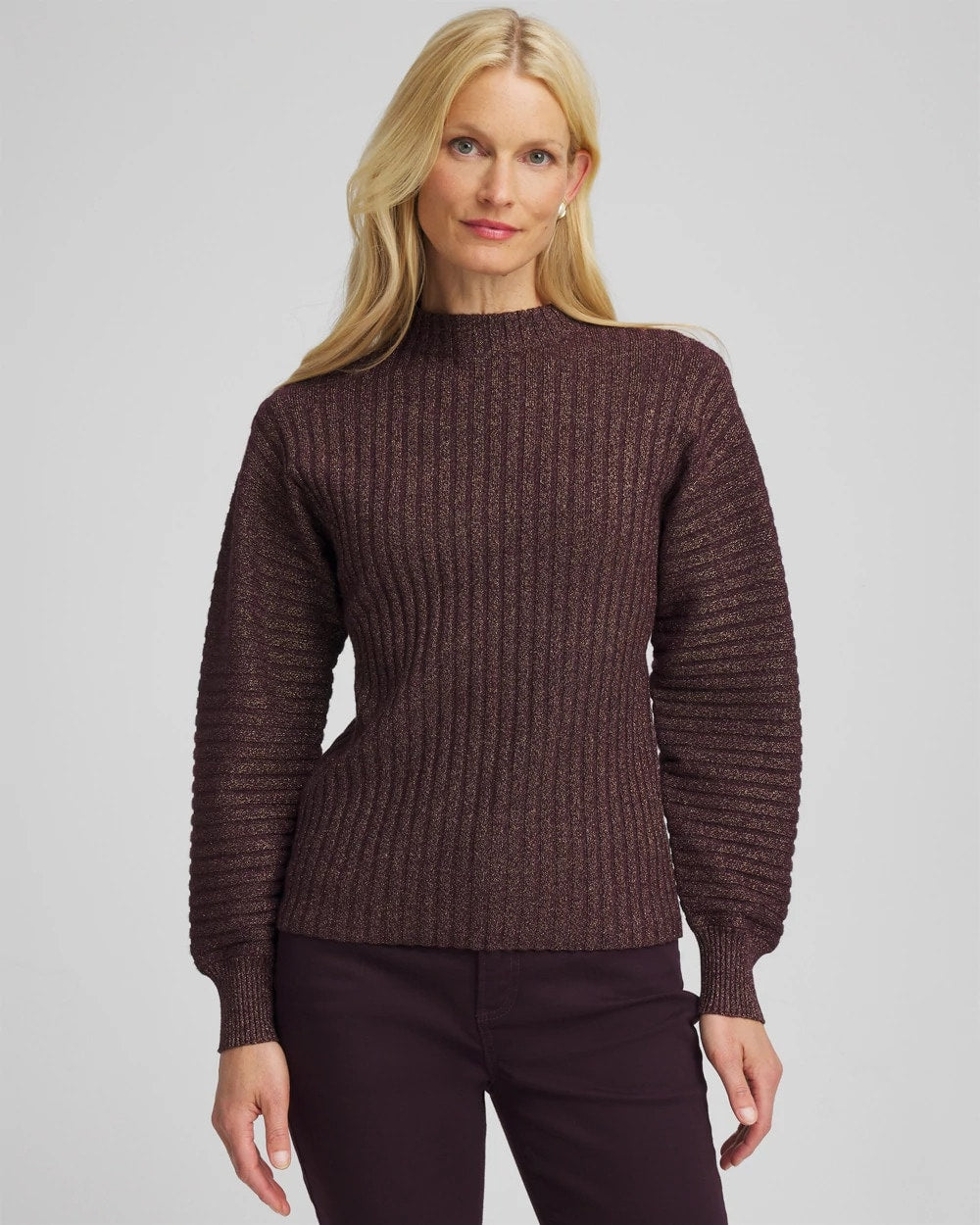 Metallic Ribbed Pullover - Chico's