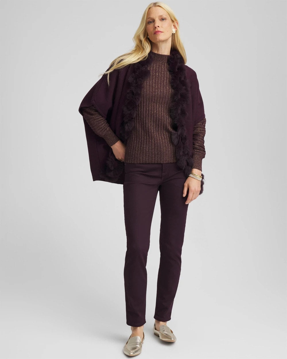 Metallic Ribbed Pullover - Chico's