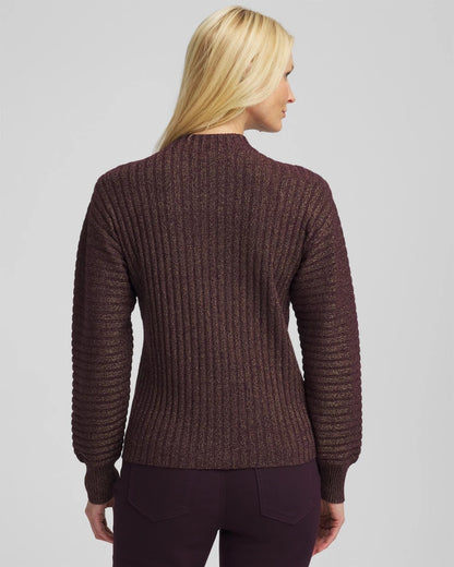 Metallic Ribbed Pullover - Chico's