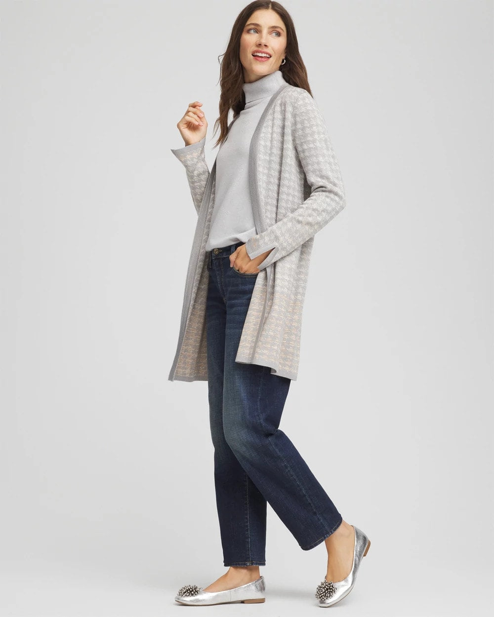Metallic Herringbone Cardigan - Chico's