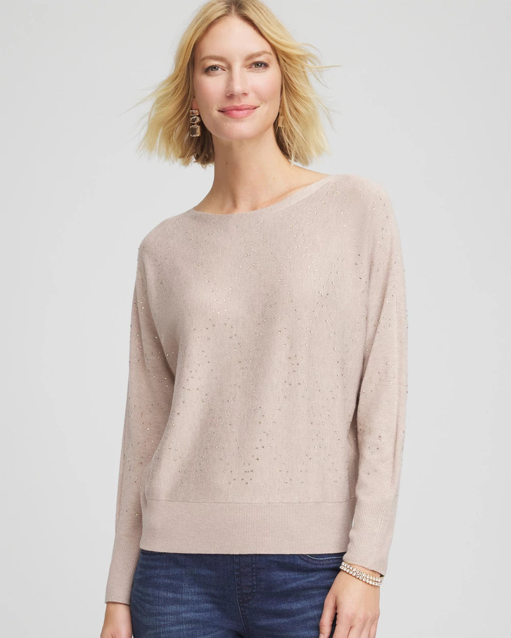 Ella Embellished Dolman Pullover Sweater - Chico's