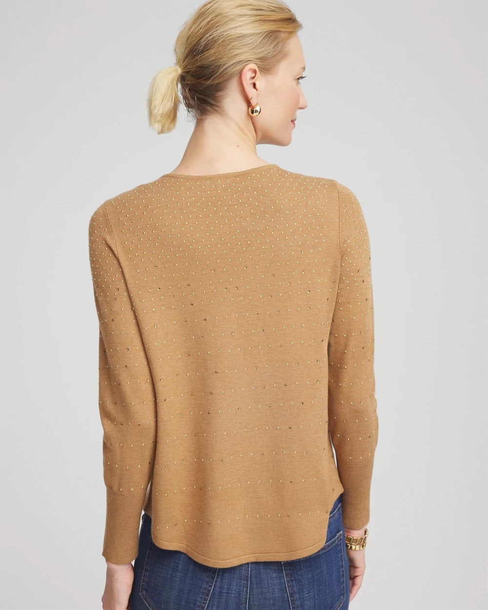 Ella V-Neck Embellished Pullover Sweater - Chico's
