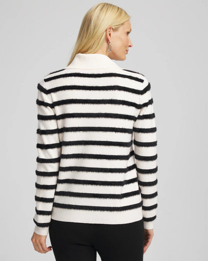 Zenergy® Luxe Eyelash Striped Sweater - Chico's