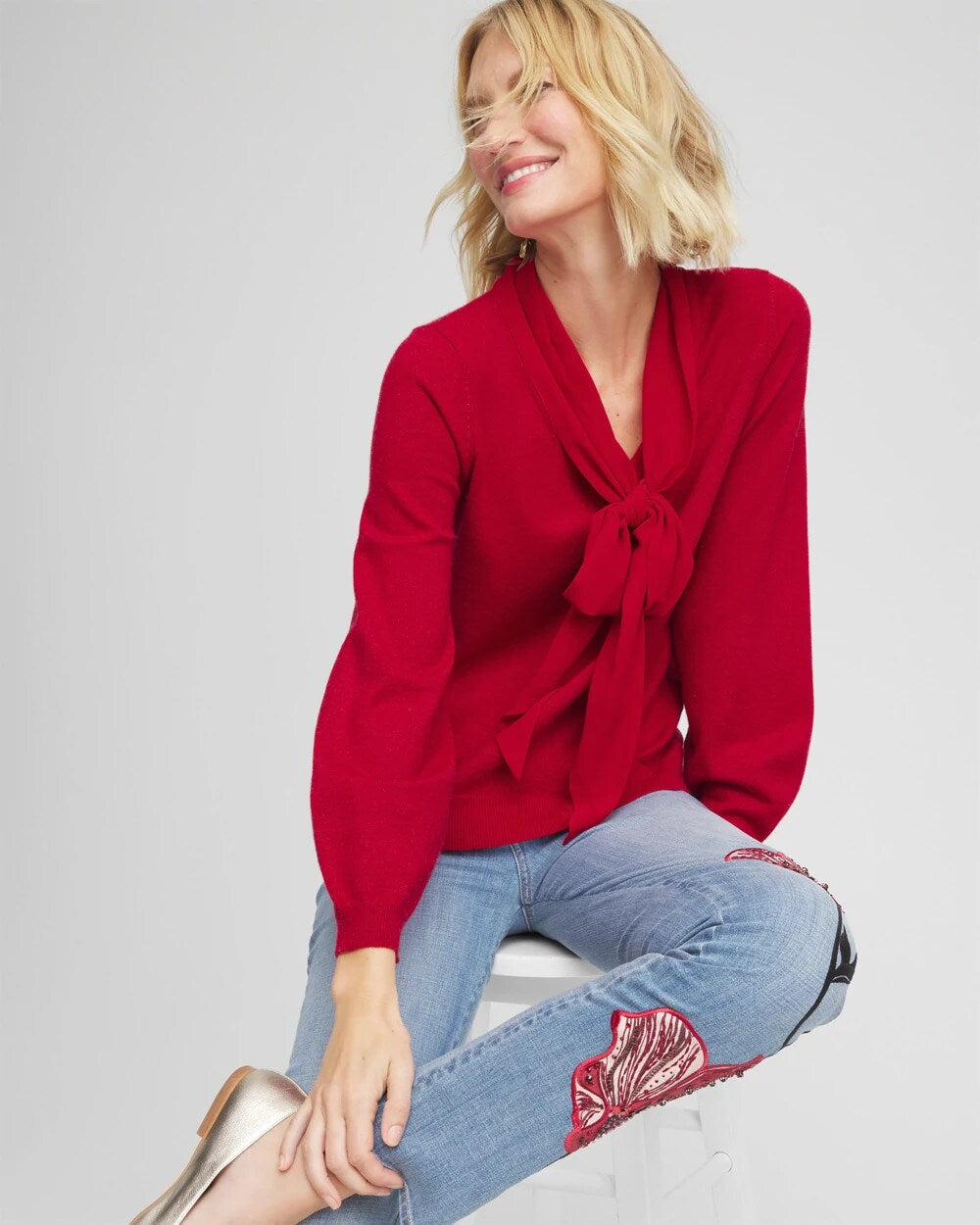 Bow-Detailed Sweater - Chico's