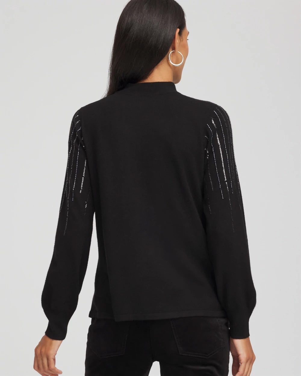 Embellished Mockneck Sweater - Chico's