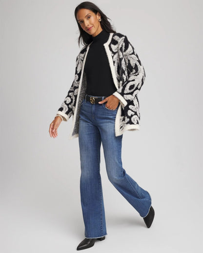 Abstract Fuzzy Cardigan - Chico's
