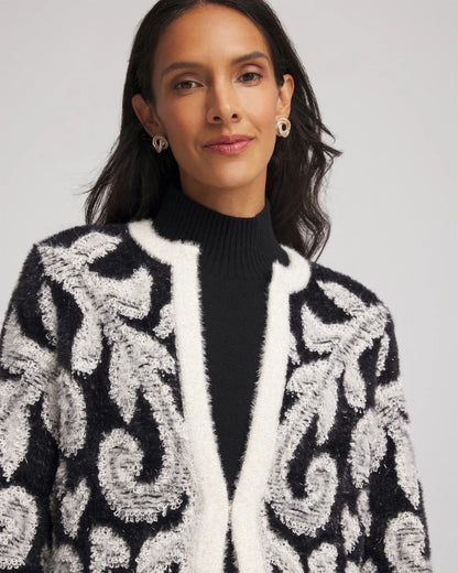 Abstract Fuzzy Cardigan - Chico's
