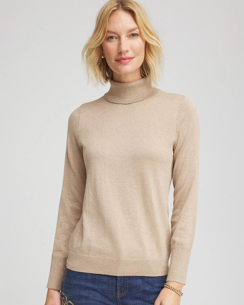 Metallic Turtleneck Pullover Sweater - Chico's