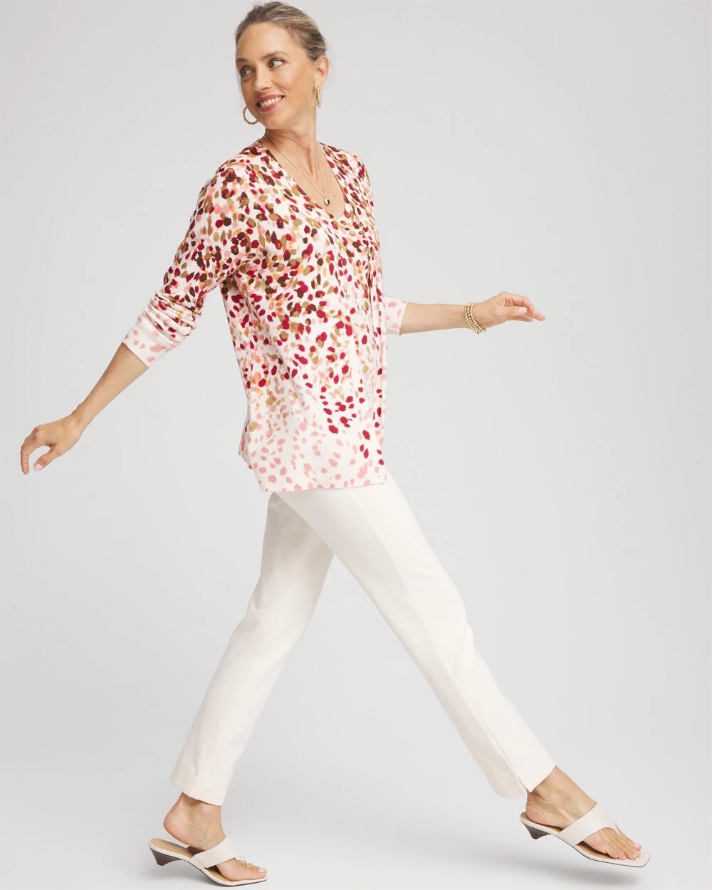 Ombré Printed V-Neck Cardigan - Chico's