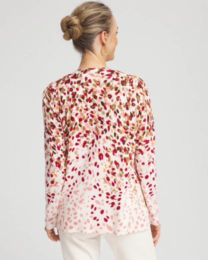 Ombré Printed V-Neck Cardigan - Chico's
