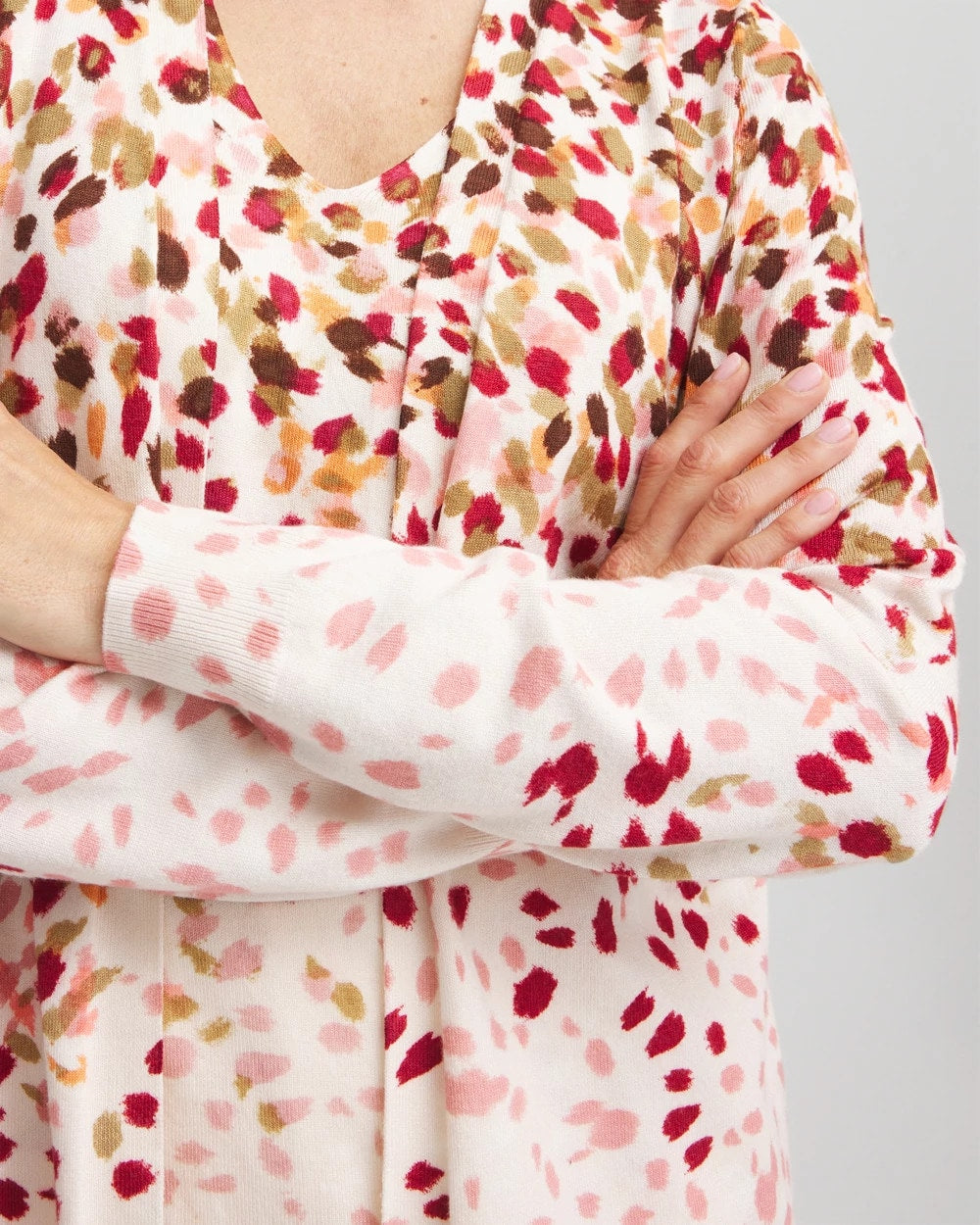 Ombré Printed V-Neck Cardigan - Chico's