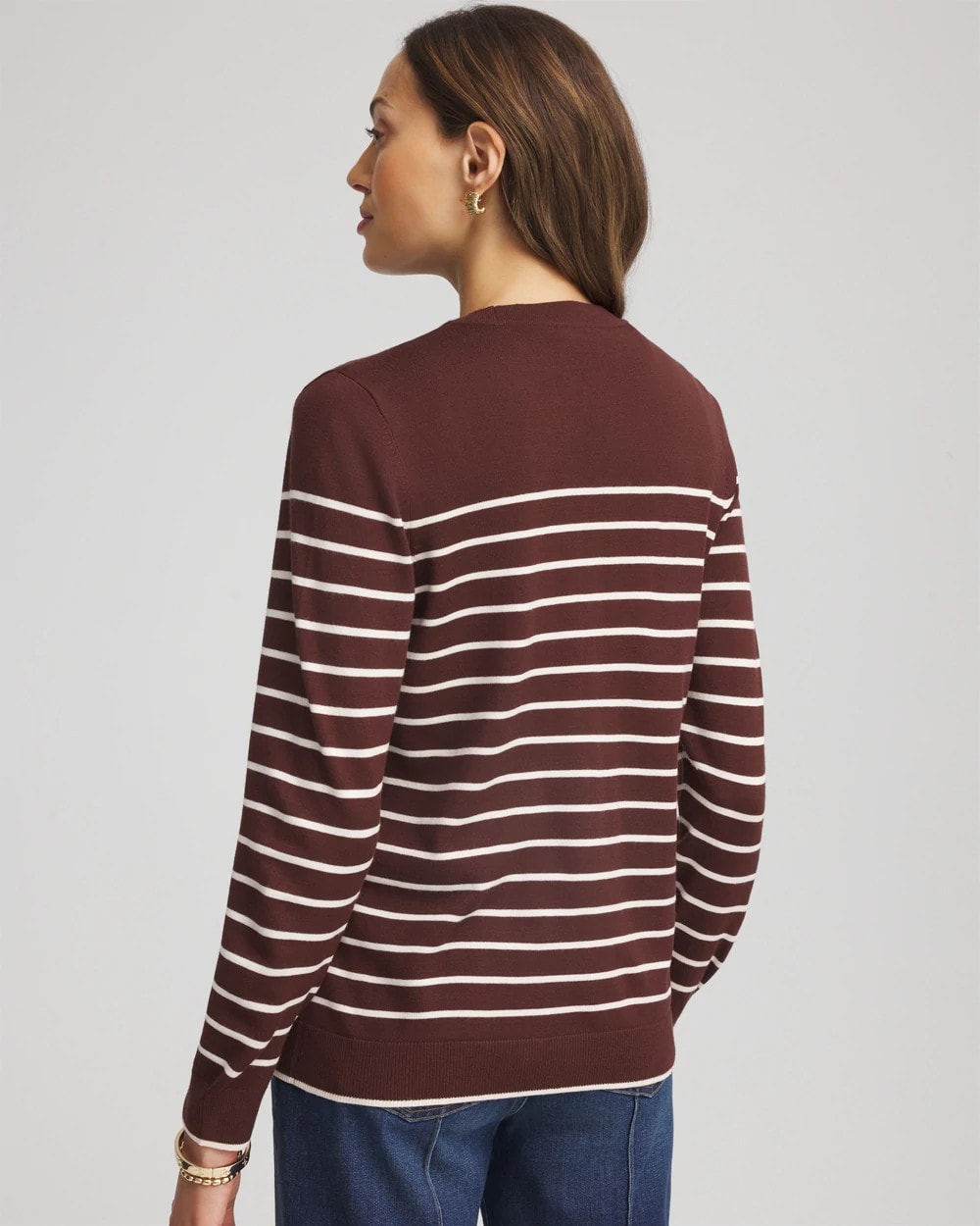 Ella Striped Long-Sleeve Cardigan - Chico's
