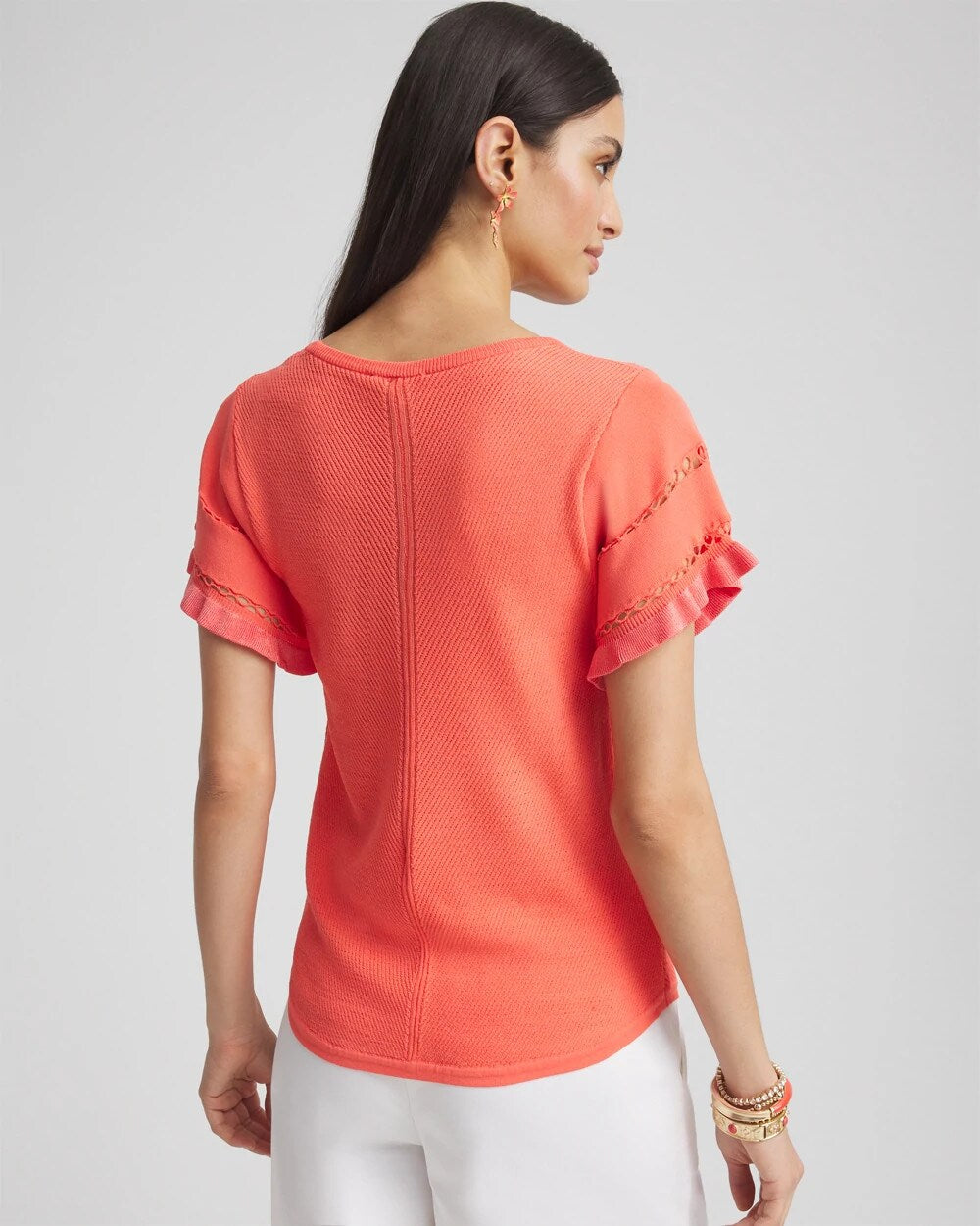 Cutout Short-Sleeved Pullover Sweater - Chico's