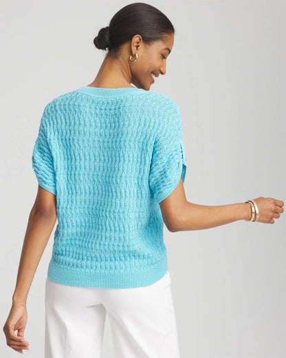 Sequin V-Neck Pullover Sweater - Chico's