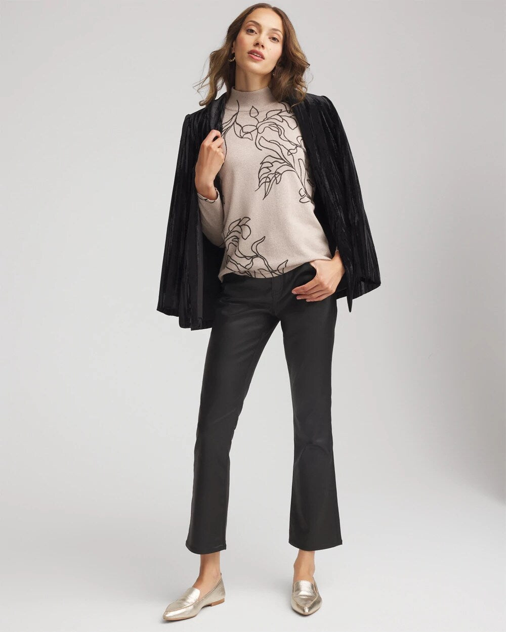 Ella Mockneck Printed Sweater - Chico's