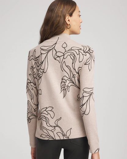Ella Mockneck Printed Sweater - Chico's
