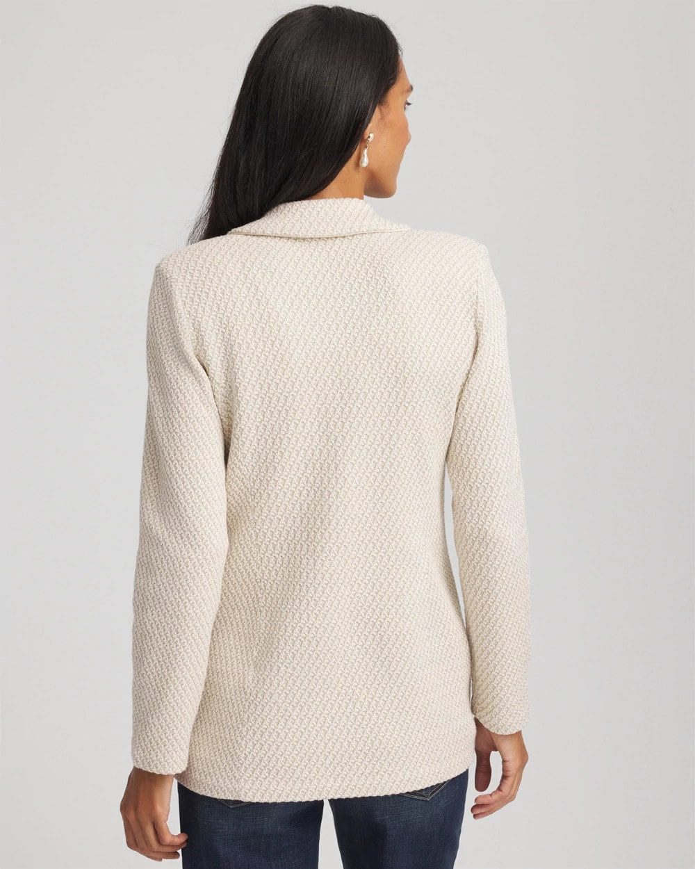 Metallic Rhinestone Sweater Blazer - Chico's